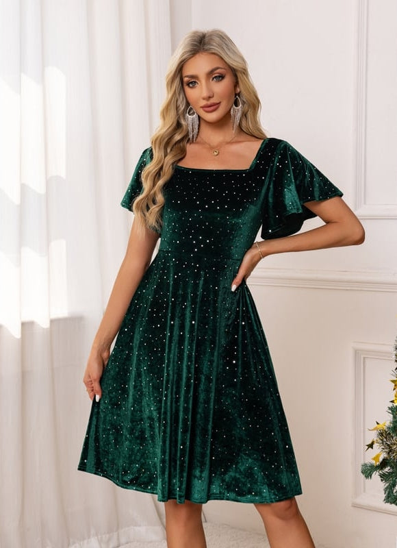Robe de Soirée Étoilée Velours - gallery 6