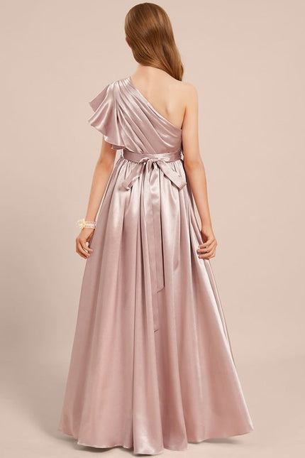 Robe De Soirée Asymétrique Rose - gallery 5