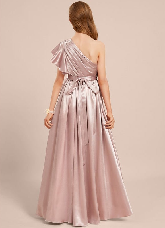 Robe De Soirée Asymétrique Rose - gallery 5