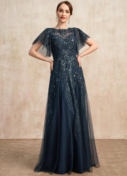 Robe de Soirée Marine Étoilée