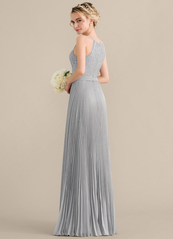 Robe de Soirée Gris Éthéré Plissé - gallery 4