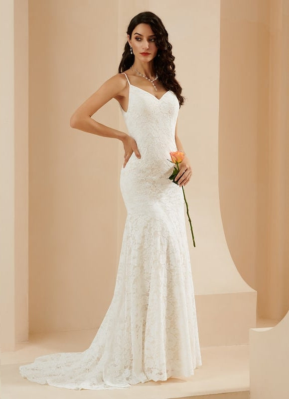 Robe de Soirée Dentelle Épure