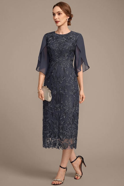 Robe de Soirée Élégance Marine Floral - gallery 4