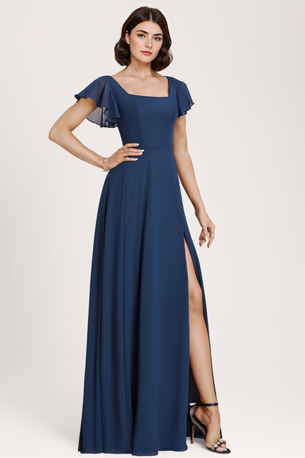 Robe de Soirée Fluide Vert Deau - gallery 1