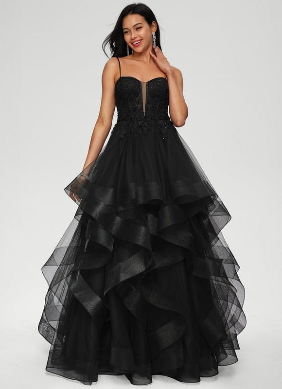 Robe de Soirée Noir Envoûtant
