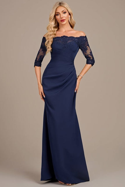 Robe De Soirée Dentelle Et Satin