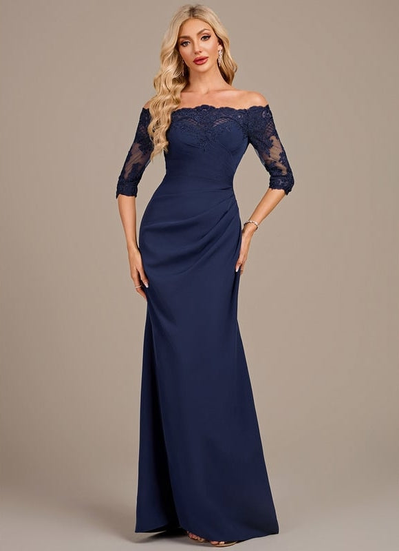 Robe De Soirée Dentelle Et Satin