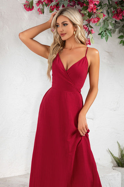 Robe de Soirée Bordeaux Évasée - gallery 5