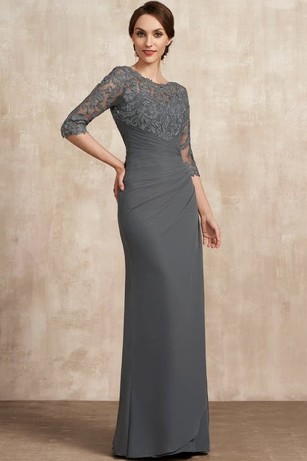 Robe de Soirée Gris Élégance Satiné - gallery 3