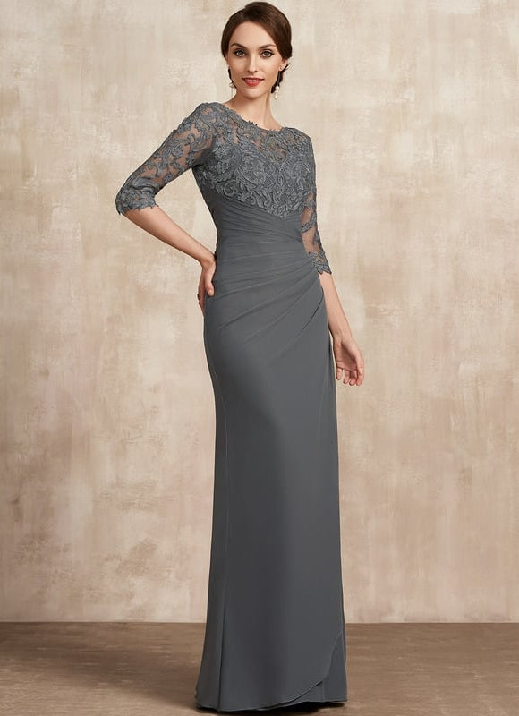 Robe de Soirée Gris Élégance Satiné - gallery 3