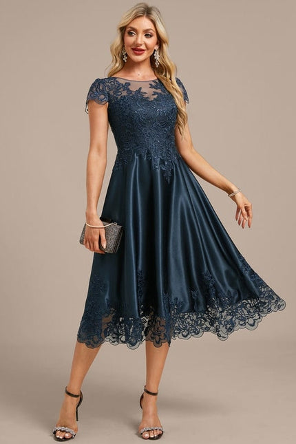 Robe de Soirée Satinée Étoile Dazur