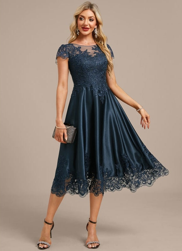 Robe de Soirée Satinée Étoile Dazur