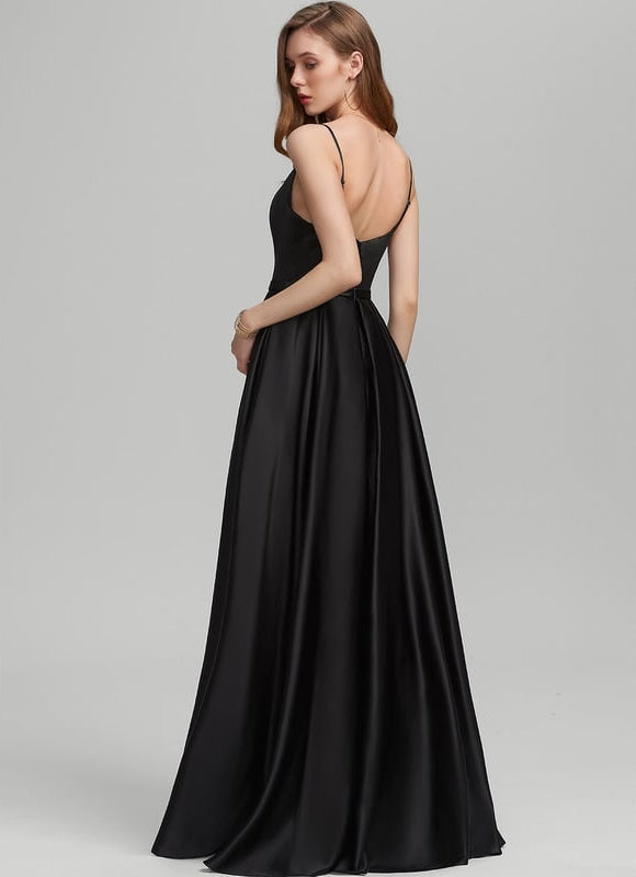 Robe De Soirée Longue Noire Fendue - gallery 1