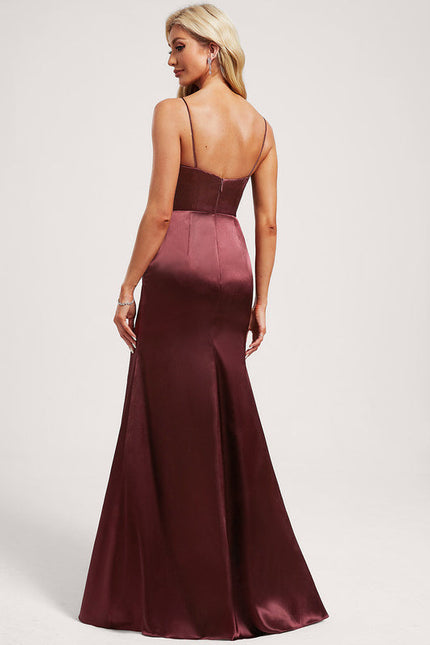 Robe de Soirée Velours Rubis - gallery 4