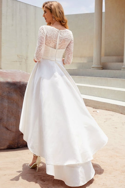 Robe De Soirée Asymétrique Blanche - gallery 6