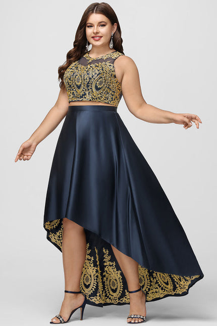Robe de Soirée Éclat Doré Asymétrique - gallery 6
