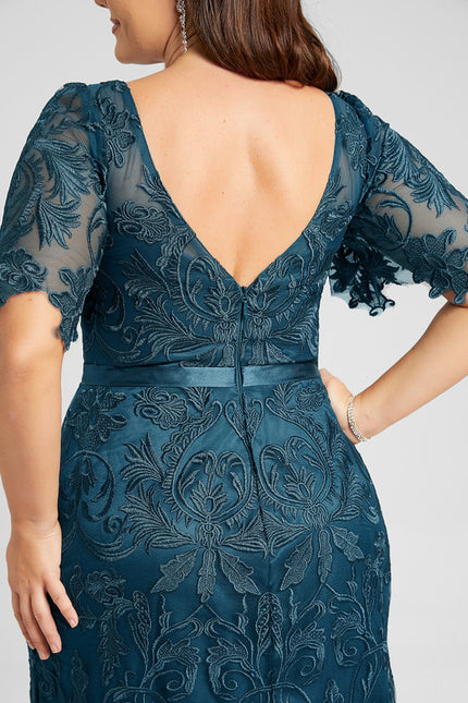 Robe de Soirée Élégance Vague Émeraude - gallery 6