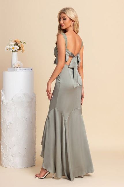 Robe de Soirée Satinée Moderne - gallery 2