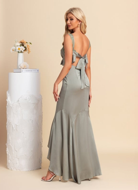 Robe de Soirée Satinée Moderne - gallery 2