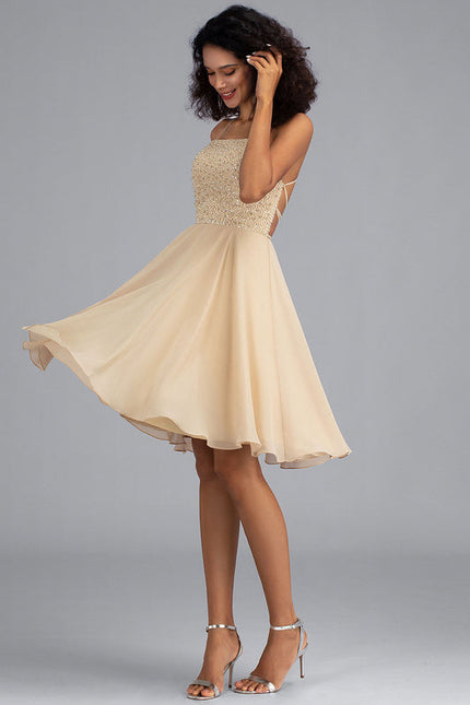 Robe de Soirée Sable Éclatante - gallery 3