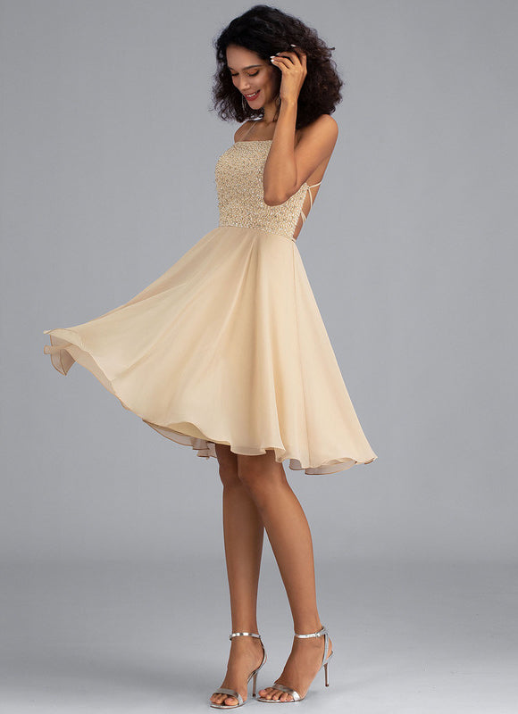 Robe de Soirée Sable Éclatante - gallery 3
