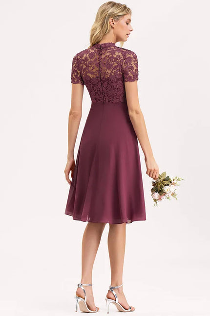 Robe de Soirée Aérienne Bordeaux - gallery 2