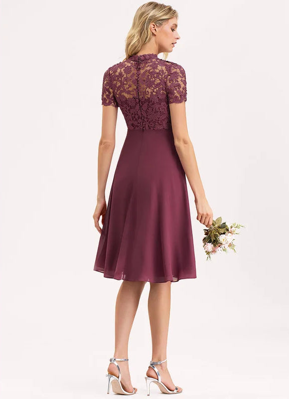 Robe de Soirée Aérienne Bordeaux - gallery 2