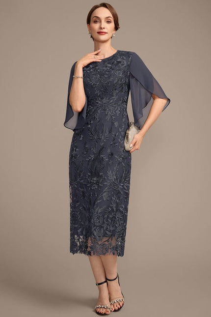 Robe de Soirée Élégance Marine Floral - gallery 3