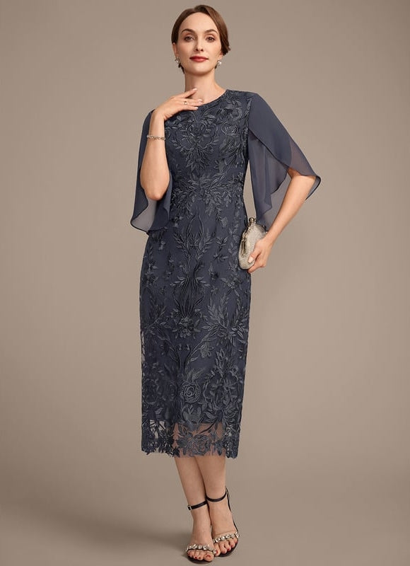 Robe de Soirée Élégance Marine Floral - gallery 3