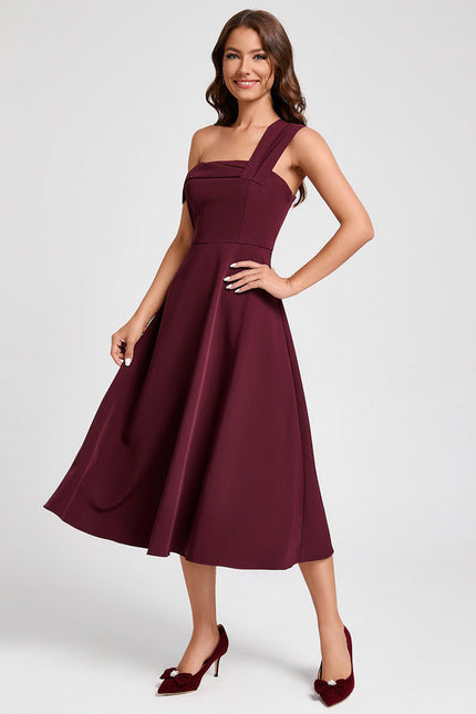 Robe de Soirée Flottante Bordeaux - gallery 2
