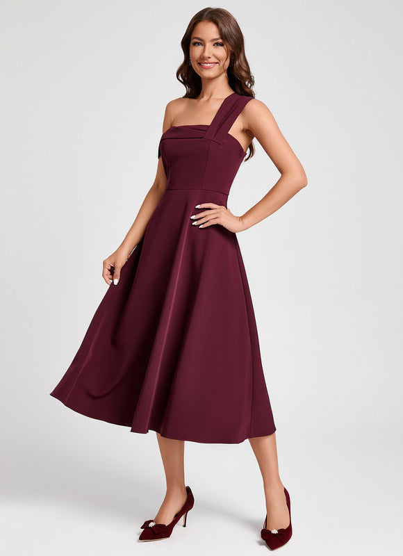 Robe de Soirée Flottante Bordeaux - gallery 2