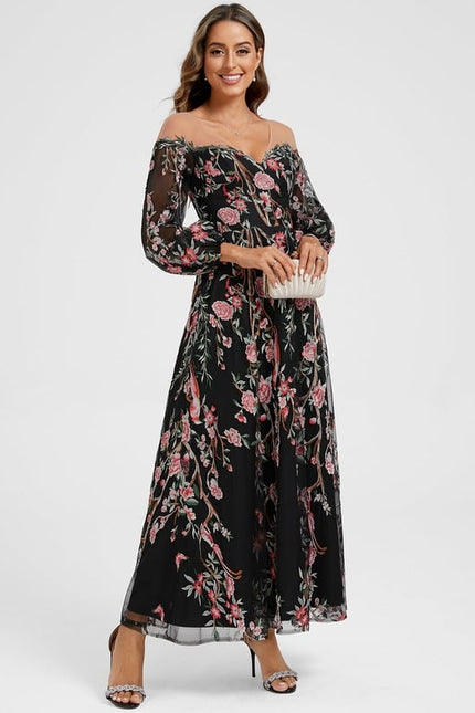 Robe de Soirée Florale Bohème - gallery 1