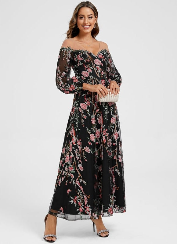 Robe de Soirée Florale Bohème - gallery 1