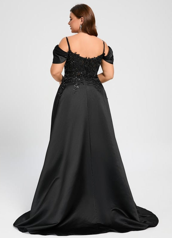 Robe de Soirée Noir Satin Glamour - gallery 9