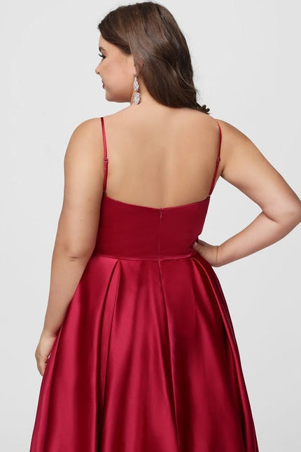 Robe de Soirée Satin Vert Pâle - gallery 7