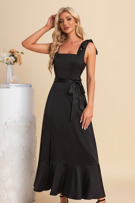 Robe de Soirée Satin Sombre Chic - gallery 5