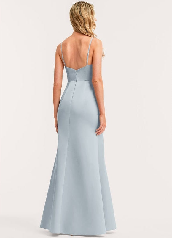 Robe de Soirée Satin Mauve Élégant - gallery 1