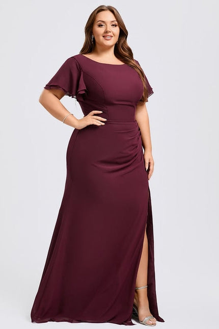 Robe de Soirée Longue Bordeau Chic - gallery 6