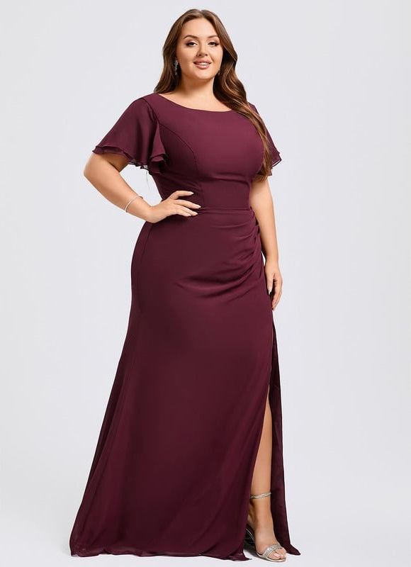 Robe de Soirée Longue Bordeau Chic - gallery 6
