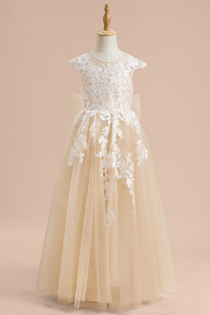 Robe De Soirée Dentelle Beige - gallery 4