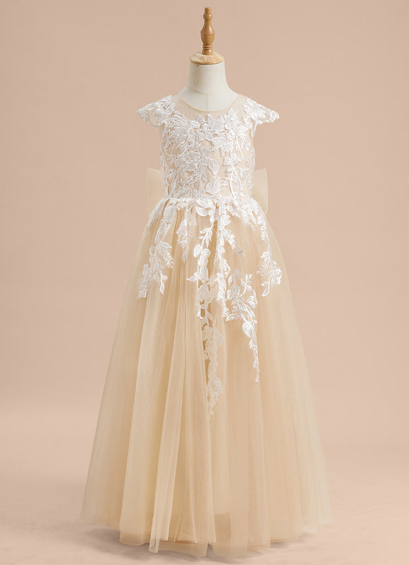Robe De Soirée Dentelle Beige - gallery 4