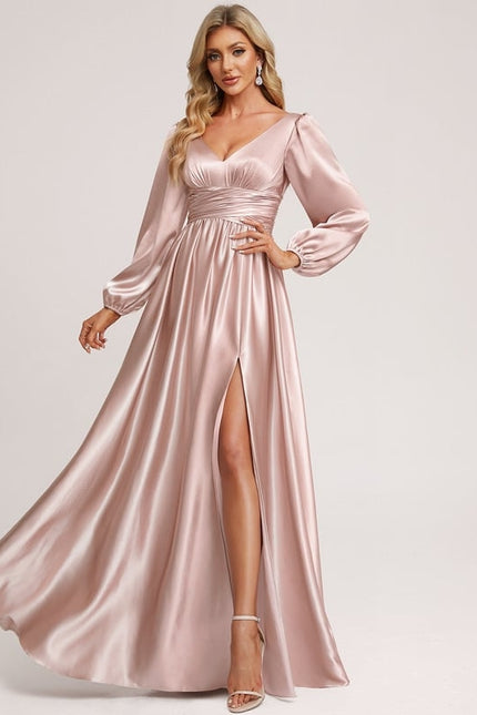 Robe de Soirée Dorée Fluide - gallery 3