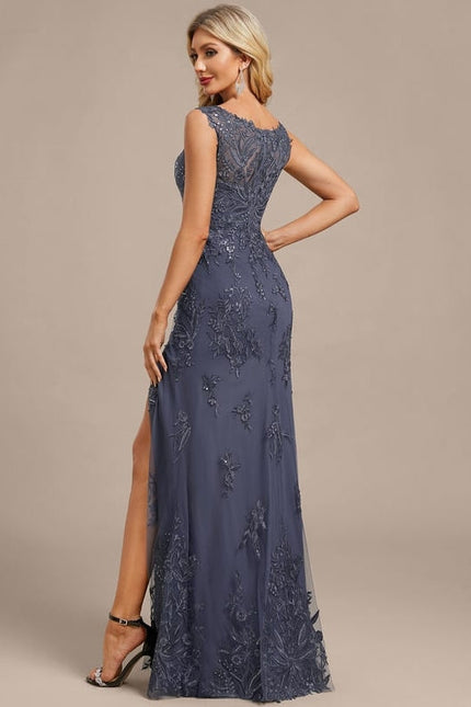Robe de Soirée Violet Élégant - gallery 8
