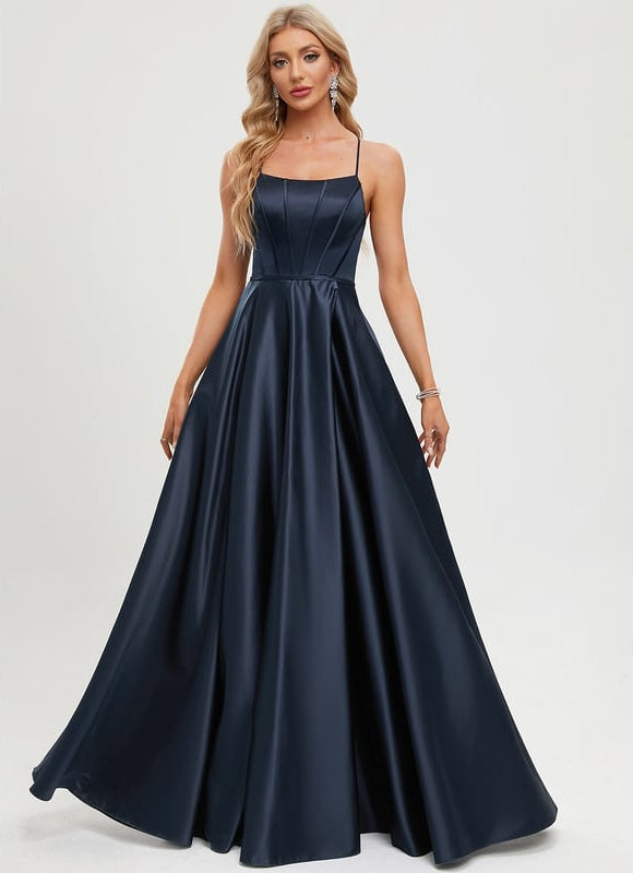 Robe de Soirée Satin Monochrome