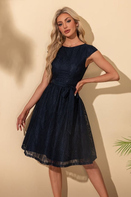 Robe De Soirée Dentelle Bleu - gallery 3