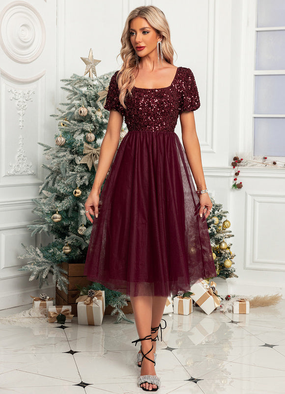 Robe de Soirée Bordeaux Éclat - gallery 2
