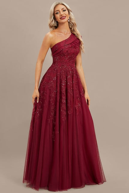 Robe de Soirée Bordeaux Étoilé - gallery 5