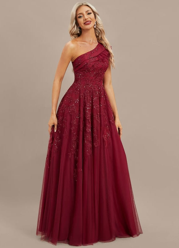 Robe de Soirée Bordeaux Étoilé - gallery 5