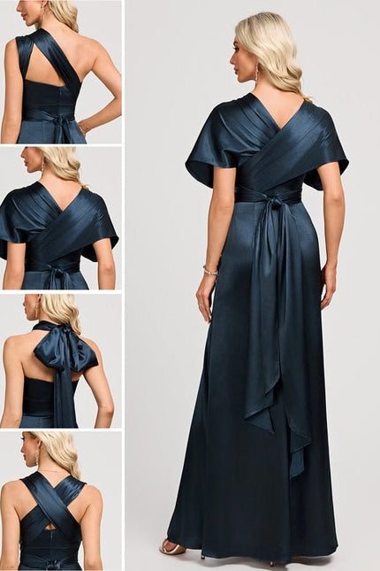 Robe de Soirée Nocturne Satinée - gallery 1