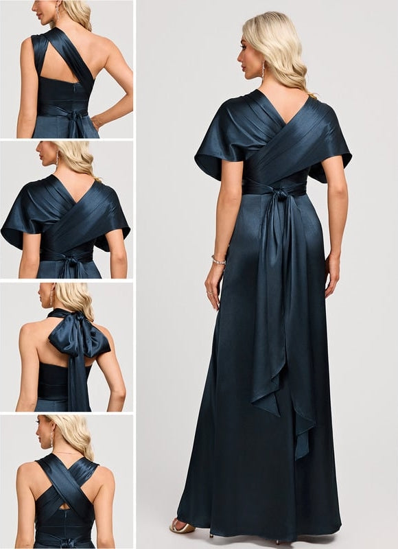 Robe de Soirée Nocturne Satinée - gallery 1